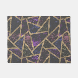 Tapete Roxo e teste padrão de mosaico do ouro