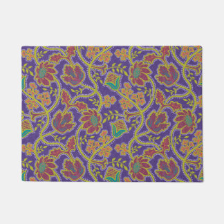 Tapete Roxo e Verde-Fluorescente Floral Chintz