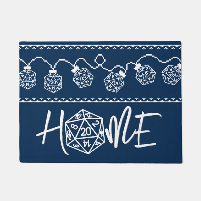 Tapete RPG Luzes azuis | Fantasy Tabletop Gamer Dice (Frente)