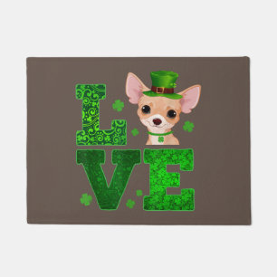 Tapete Rua de Chihuahua Ama. Dia de Patrício Shamrock Iri