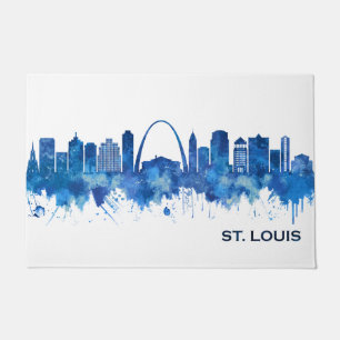 Tapete Rua Louis Missouri Skyline Blue