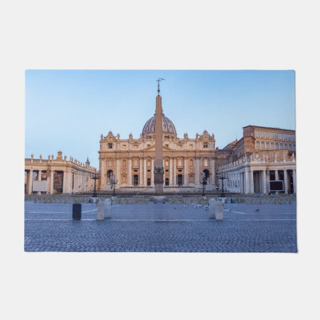 Tapete Rua. Praça de Peter em Cidade Vaticano - Roma, Itá (Frente)