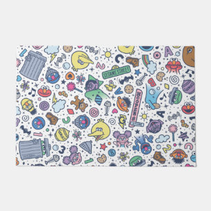 Tapete Rua Sésamo Padrão de porta do Sesame Pals