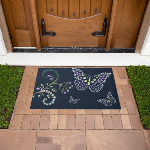 Tapete Rug da Borboleta Rhinestone do Jardim primavera