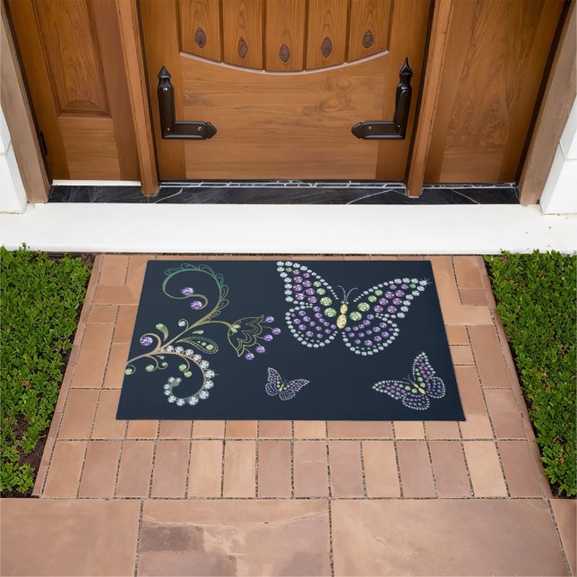 Tapete Rug da Borboleta Rhinestone do Jardim primavera (Ar livre)