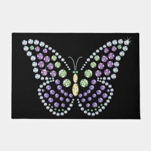 Tapete Rug da Borboleta Rhinestone, Molhada