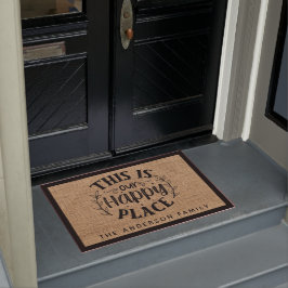 Tapete Russo Country Burlap Este é Nosso Lugar Feliz