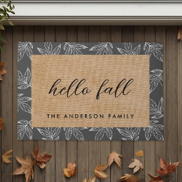 Tapete Rustic Foliage Hello Fall Family Name