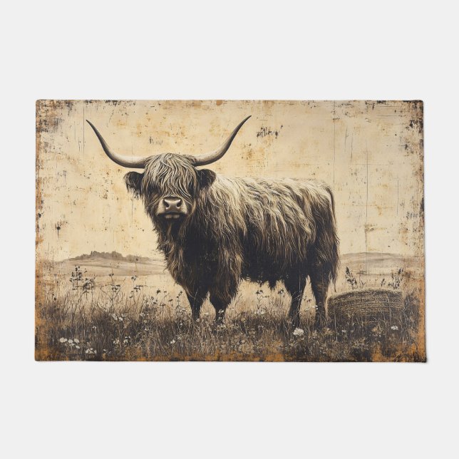 Tapete Rustic Highland Cattle (Frente)