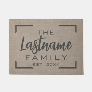 Tapete Rustic Modern Burlap - Benessings Script Welcome