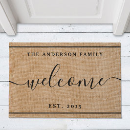 Tapete Rustic Modern Family Name Monograma Welcome