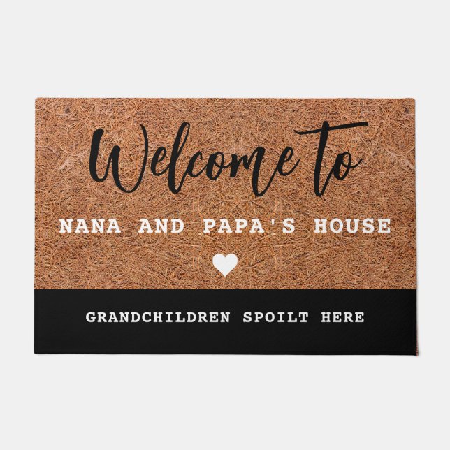 Tapete Rustic Welcome to Nana and Papa's House Coir (Frente)