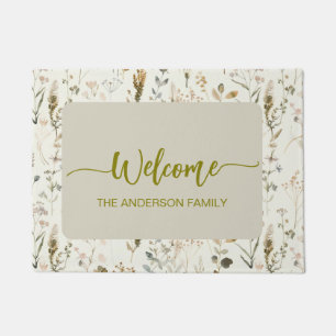 Tapete Rustic Wildflower Welcome Personalizado