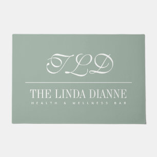 Tapete Sage Green Business Name Monograma