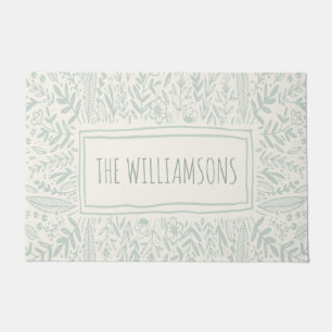 Tapete Sage Green Garden Floral Art Border Name