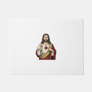 Tapete Sagrado Coração Jesus Arte Vetorial de Gravura Ant