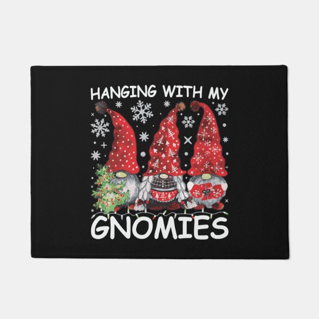 Tapete Saindo Com Meus Gnomos Engraçado Gnomo De Natal (Frente)