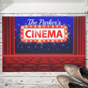 Tapete Sala Personalizada da Família Cinema em Cinema