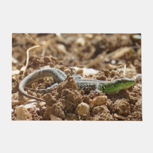 Tapete Salamandra de lagarto Emerald na terra