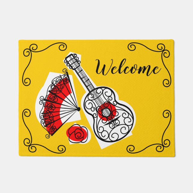 Tapete Salas de Souvenirs Espanhol Porra de Boas-vindas (Frente)