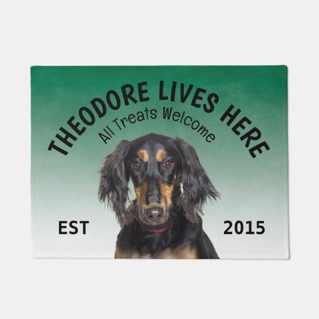 Tapete Saluki Personalizated Dog Lover Doormat (Frente)
