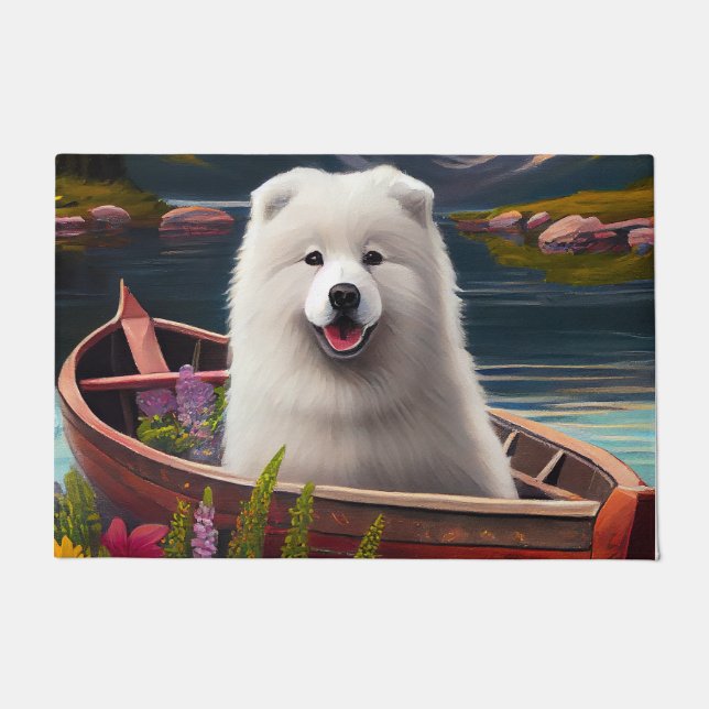 Tapete Samoyed em um Paddle: Uma Aventura Cênica (Frente)