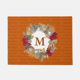 Tapete Sangramento de Natal decorativo MONOGRAMA Laranja