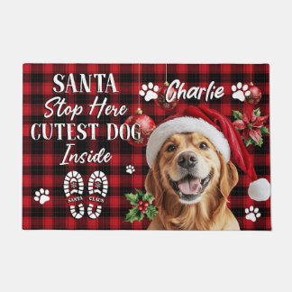 Tapete Santa Stop Here Christmas Doormat – Funny Festive 