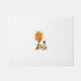 Tapete Santo Bernard Dog Silhouette Pumpkin Obrigados de 