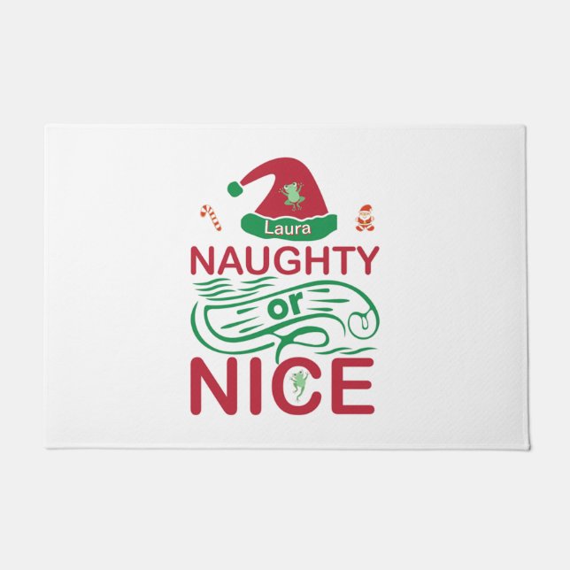 Tapete Sapos de Natal malvados ou bonitos com Papai noel (Frente)