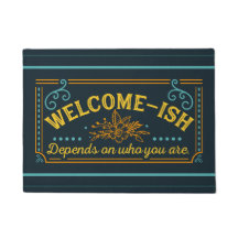 sarcástico de boas-vindas Teal/Amarelo/Laranja