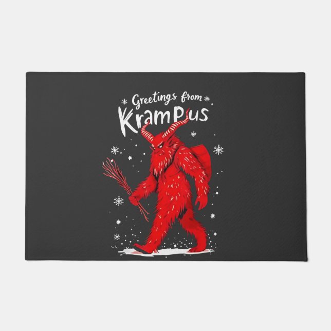 Tapete Saudações do Natal de Krampus Xmas (Frente)