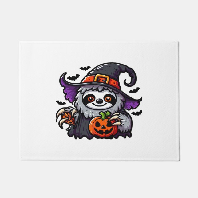 Tapete Scary Halloween Sloth Witch Hat Costume Spooky Sea (Frente)