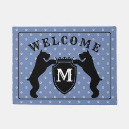 Tapete Schnauzer gigante customizável Doormatnt