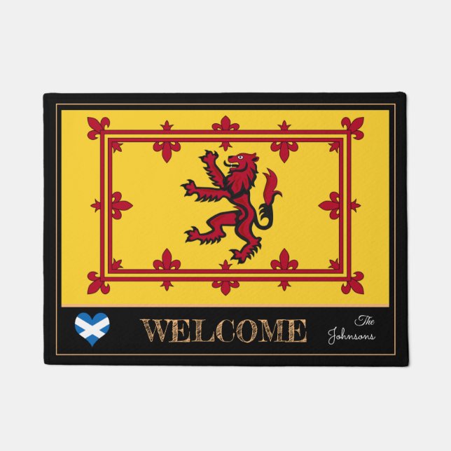 Tapete Scotland & Scottish Flag, Lion house mat /Welcome (Frente)