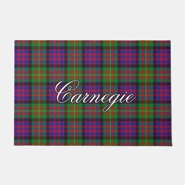 Tapete Scots Vista Clan Carnegie Tartan Xadrez (Frente)