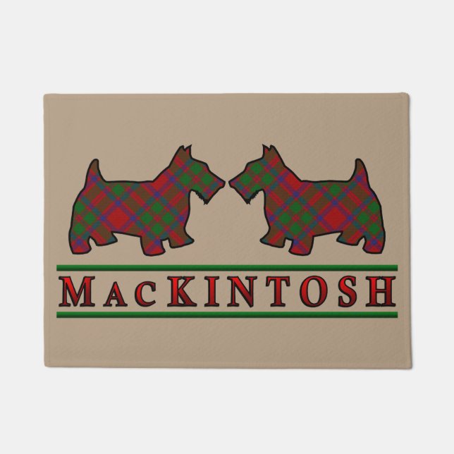 Tapete Scottish Clan MacKintosh Tartan Scottie Dogs (Frente)