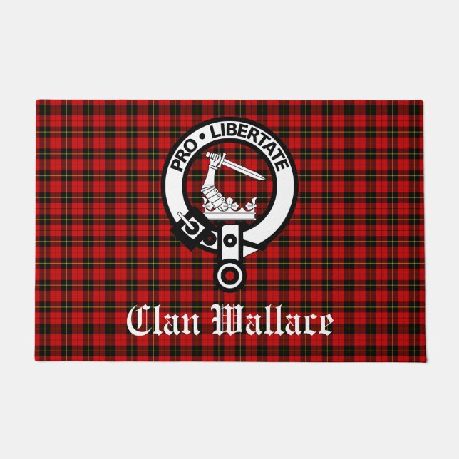 Tapete Scottish Clan Wallace Crest Crachá e Tartan (Frente)