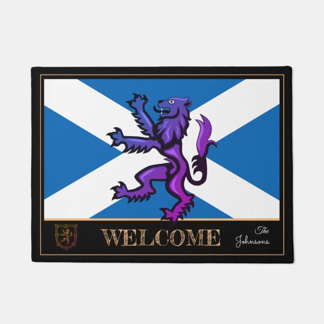 Tapete Scottish Flag & Lion, Scotland house mats /sport (Frente)