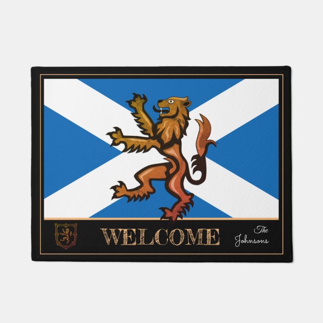 Tapete Scottish Flag & Lion, Scotland house mats /sport (Frente)