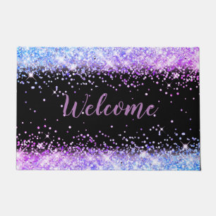 Tapete script de boas-vindas do faux glitter