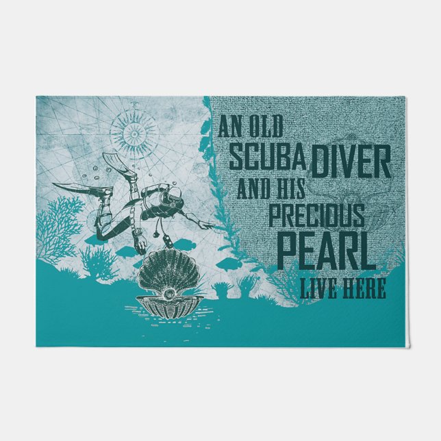 Tapete Scuba Diving Mat, Presente Para Homens (Frente)