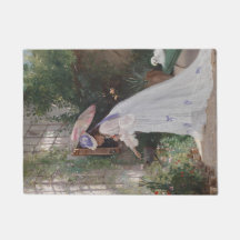 Senhora em um jardim cuidando de suas flores apaix