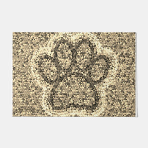 Tapete Sepia Poly Dog Paw Print