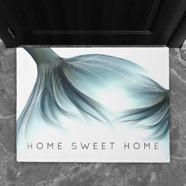 Tapete Sereia Luxe | Seafoam Mint Green Home Sweet Home (Criador carregado)