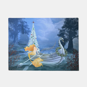 Tapete Sereia Mágica, Barco Cisne e Árvore de Natal