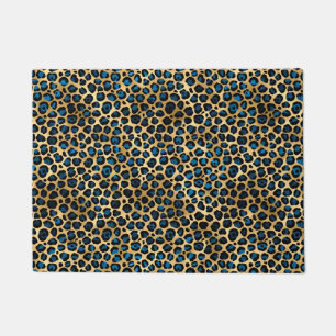 Tapete Série Blue and Gold Leopard Design 4