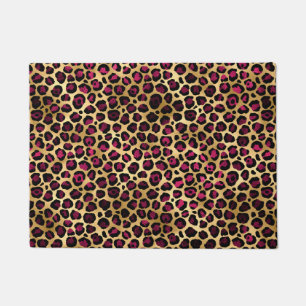 Tapete Série Leopard Burgundy e Dourada Design 2