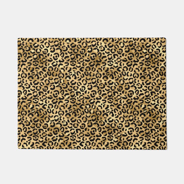 Tapete Série Leopardo Azul e Dourado Design 2 (Frente)