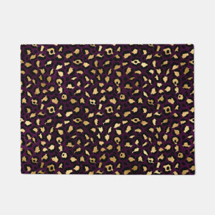 Tapete Série Leopardo roxa e Dourada Design 2